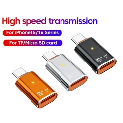 Type C Card Reader Adapter Micro SD TF Card Reader USB-C Memory Card Adapter For iPhone 15 16 Pro Max Macbook Samsung Huawei