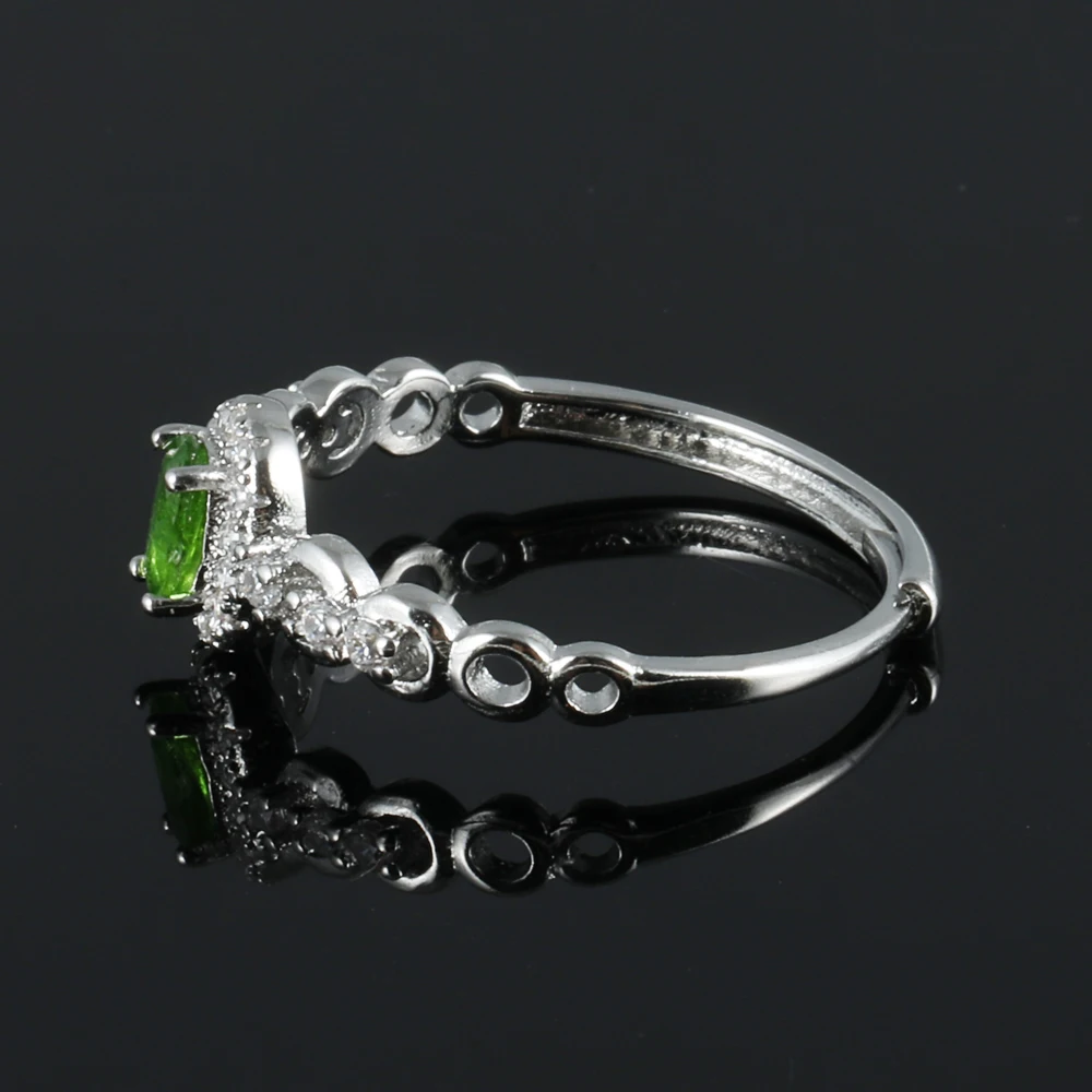 1pc100% natural gemstone tourmaline amethyst adjustable copper-plated 925 silver ring for parties and gifts