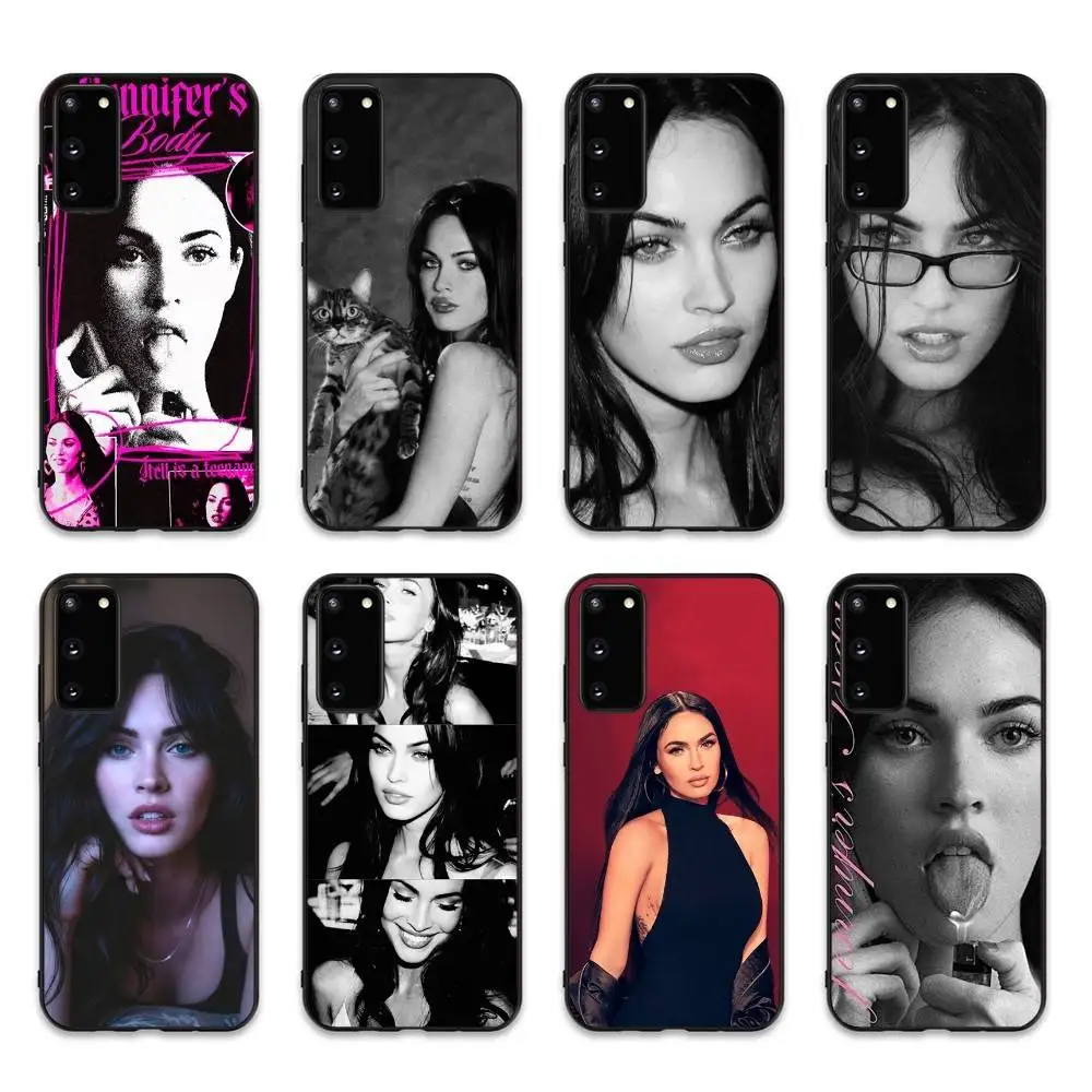 Funda de teléfono Megan F-Fox Vintage Beauty para Samsung S 24 Fe 25 Ultra Plus 20 Lite 21 30 22 23 24 22 Ultra 5G