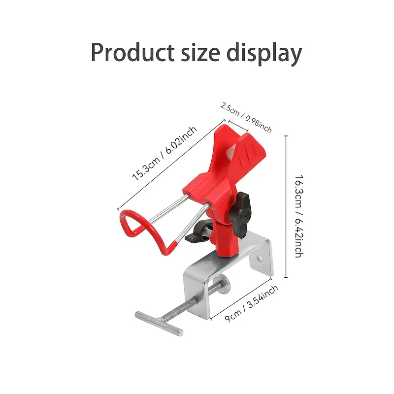 Fishing Rod Pole Stand Bracket Support Holder Clamp Fishing Tackle Tool Self-Locking with 360° Rotating Base For Boat Bridge