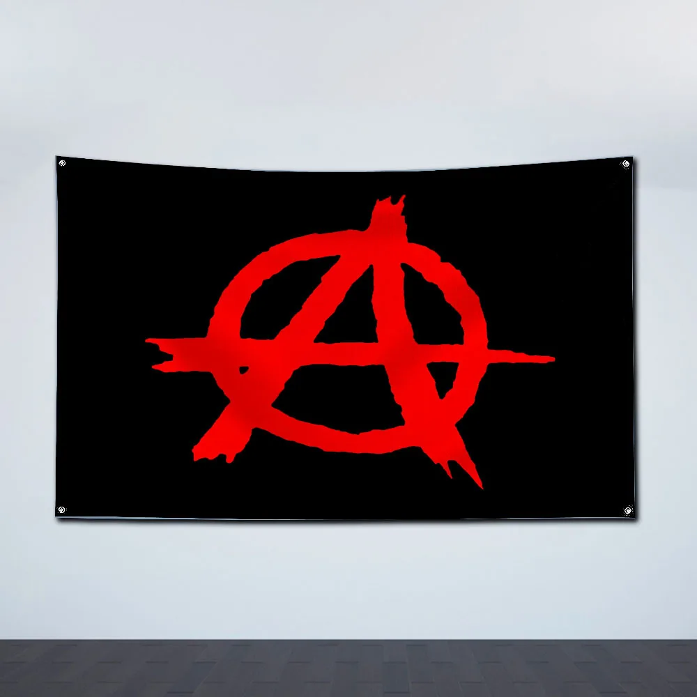 2024 90X150CM Large Size Advertisement Anarchist Black Cats Flag Polyester Printed Anarchy Banner For Decor