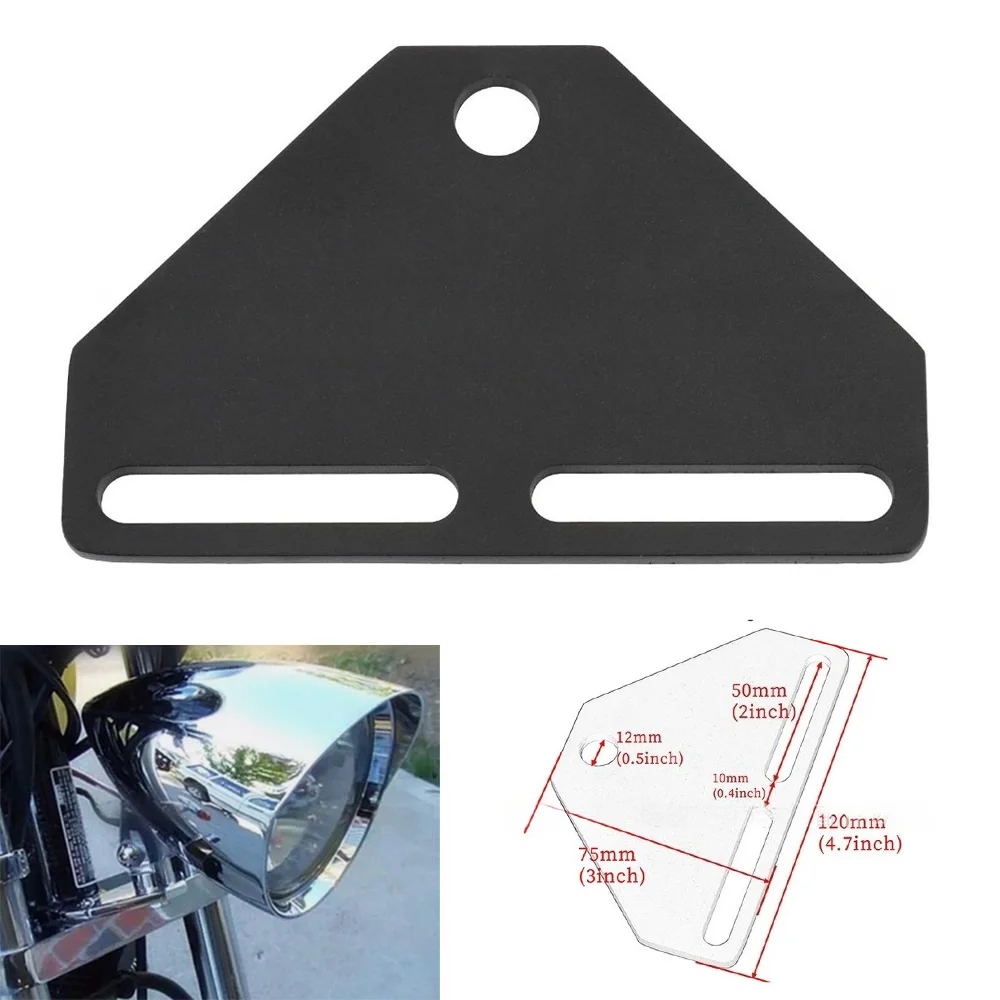 

Motorcycle Bottom Mount Headlight Bracket Adapter For Harley Cruisers Chopper Touring