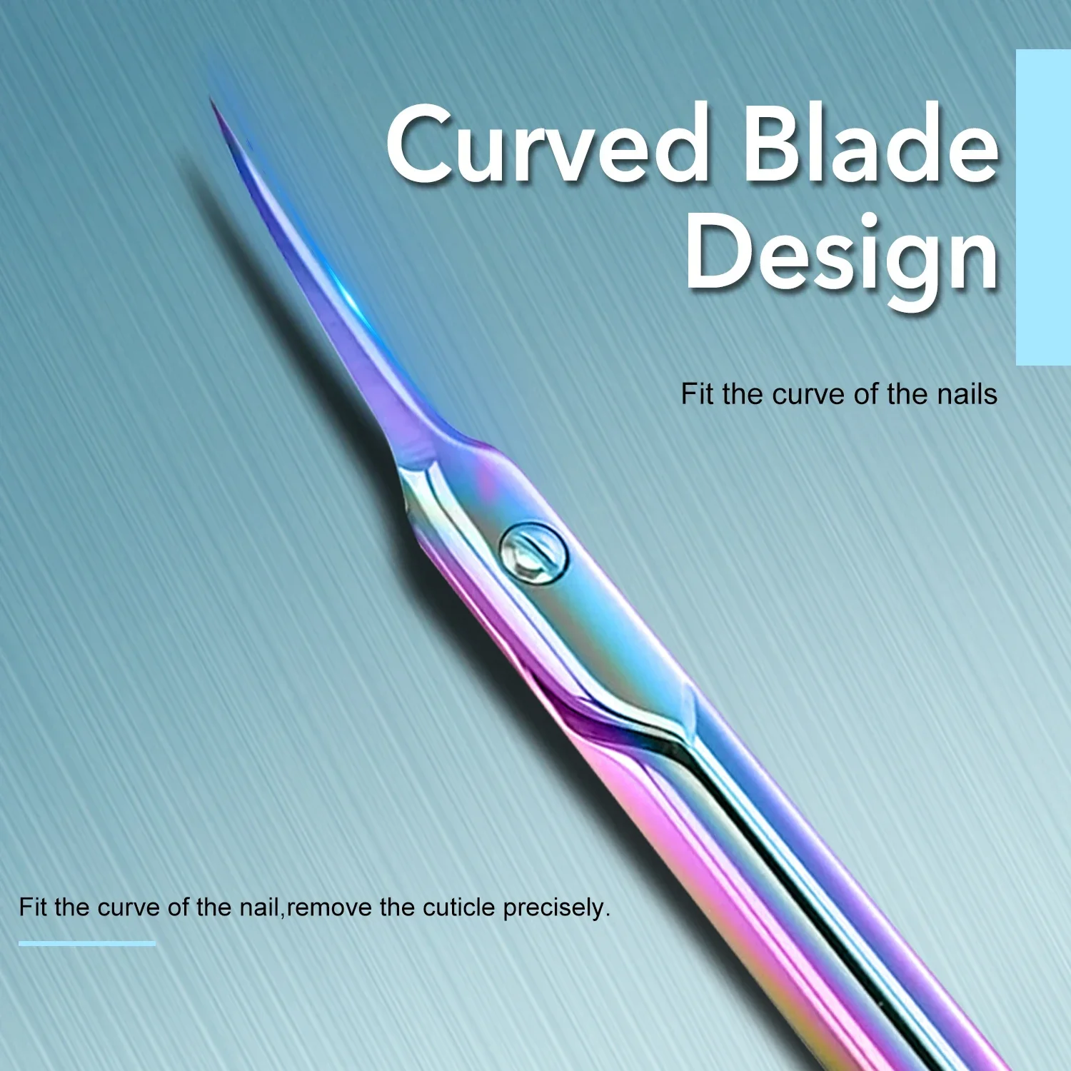 Multi-Purpose Nail Cuticle 1Pcs Scissors Eyebrows/Eyelashes Mustache Cuticle Extra Fine Curved- Professional Manicure Scissors