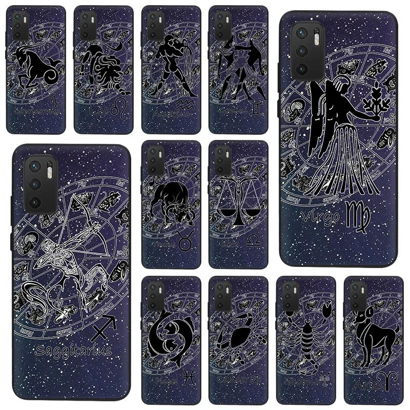 Soft Case for Xiaomi Redmi 10 10c 9a 9t 9 8 Note 11 Pro 5G 11s 11e 10 10s 11t 9s 12 Zodiac Constellations Leo Phone Cases Cover