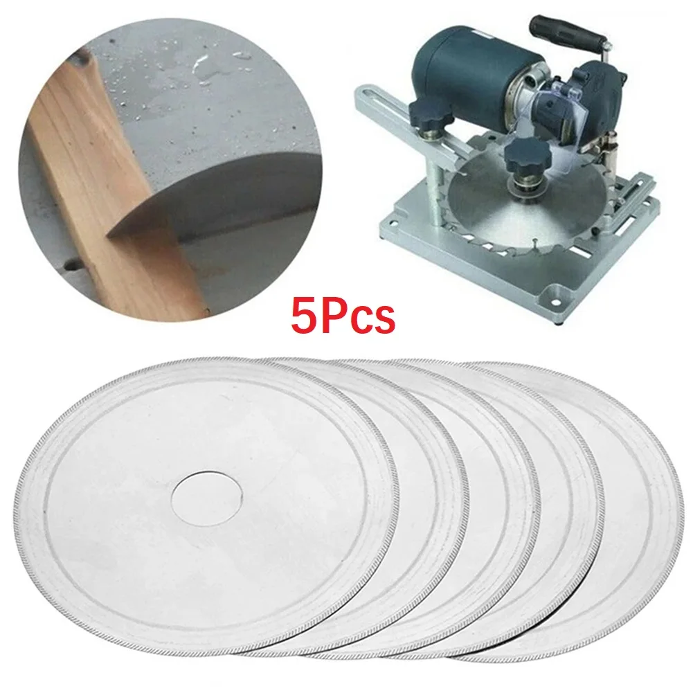 Saw Blades Lapidary Blade 5 * 5pcs Cutting Disc Diameter 4.5\'\' Diamond Emery Silver Thin Power Tool Pratical