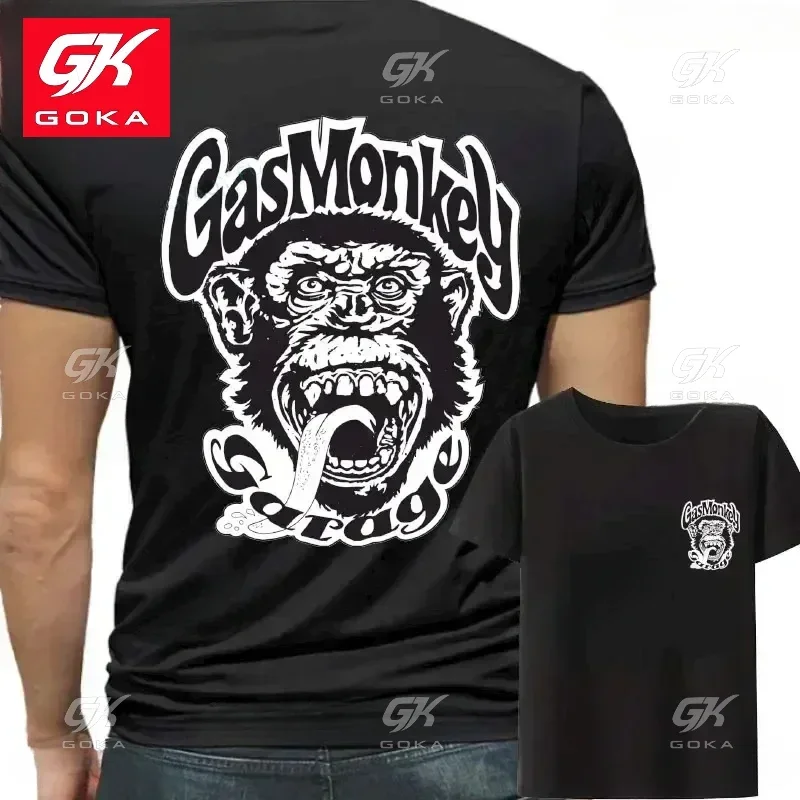 Gas Monkeys Garage Piston Cotton Men's T-shirts Duplex Print Tshirt Comfortable Summer Pattern Top Y2k Clothes Gasmonkey Tshirts