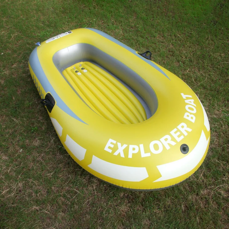 2-Person Inflatable Kayak Boat PVC Rubber Dinghy Thicken Foldable Fishing Raft with Air Pump And Paddles For Drifting