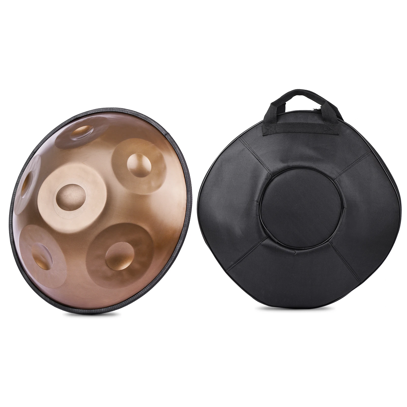 Portable Handpan Hand Pan Hand Drum C-Key 6 Notes(A3 C4 D4 E4 F4 G4) Percussion Instrument with Carry Bag for Beginners