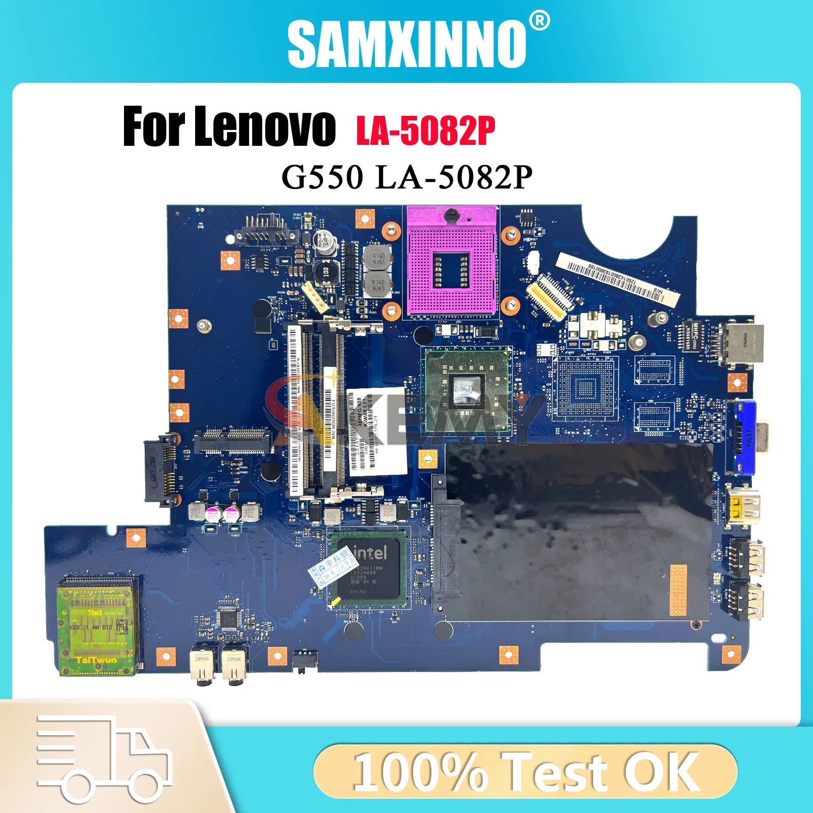 

Материнская плата для ноутбука Lenovo G550 LA-5082P с GM45 DDR3, 100% полностью протестирована