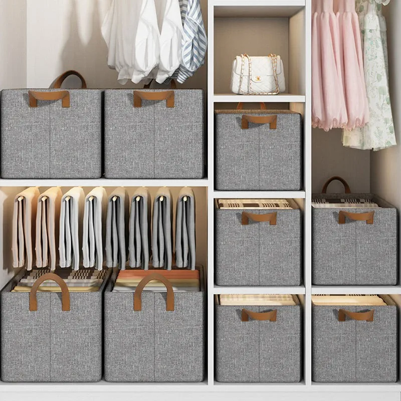 Large Organizer Boxes Cloth Storage Box Household Foldable Steel Frame Storage Box Wardrobe Drawer Collect Clothes Organize