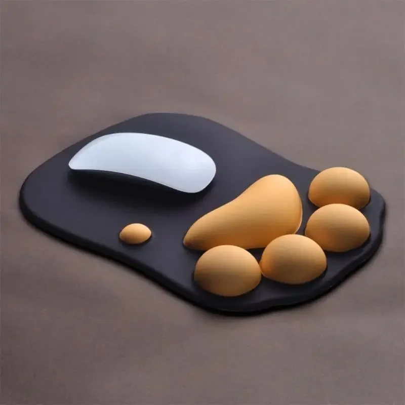 

Kitten Claw Mouse Pad with Comfortable Wrist Rest for Kitten Lovers Silicone Mouse Mat Lovely H05A