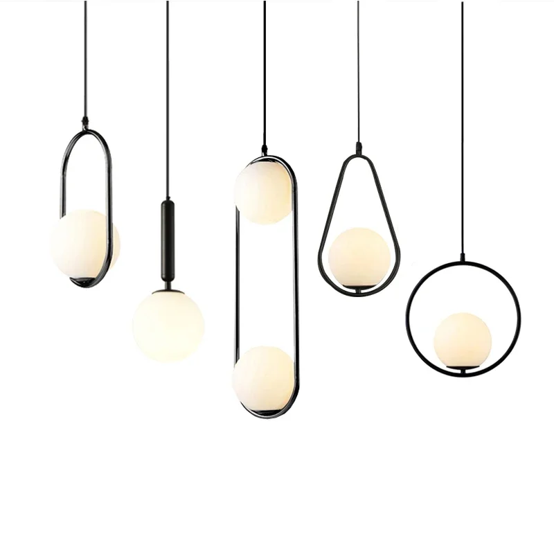 Lampe de chevet nordique pour chambre à coucher, designer, célébrité Internet, post-moderne, minimaliste, lumière à une tête, lustre de luxe créatif