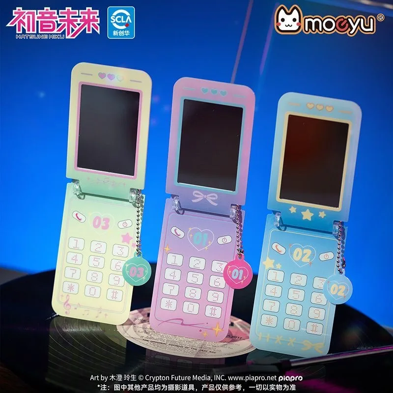 Moeyu Hatsune Miku Lustro do Makijażu Akrylowe Kieszonkowe Zawieszka Vocaloid Cosplay Rin Luka Przenośne Składane Lustro Zabawka Akcesorium do Torby