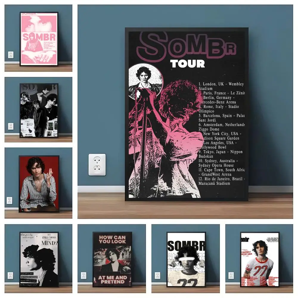 Singer S-Sombr Poster Pegatina artistica HD autoadhesiva impermeable para salon dormitorio