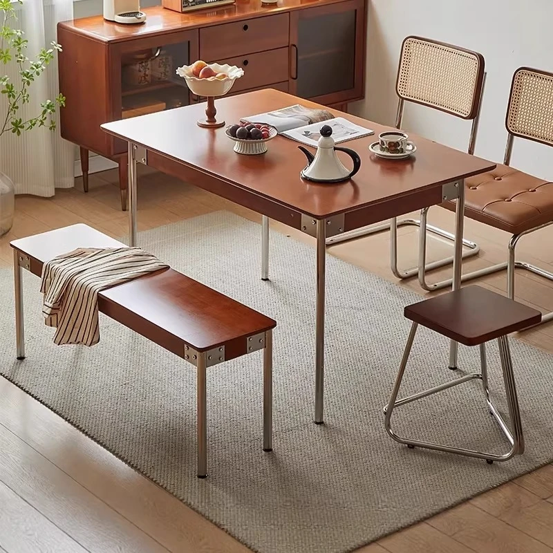 

Solid Wood Dining Tables For Small Space Square Luxury Dining Tables Coffee Seating Room Mesa De Jantar Nordic Furniture