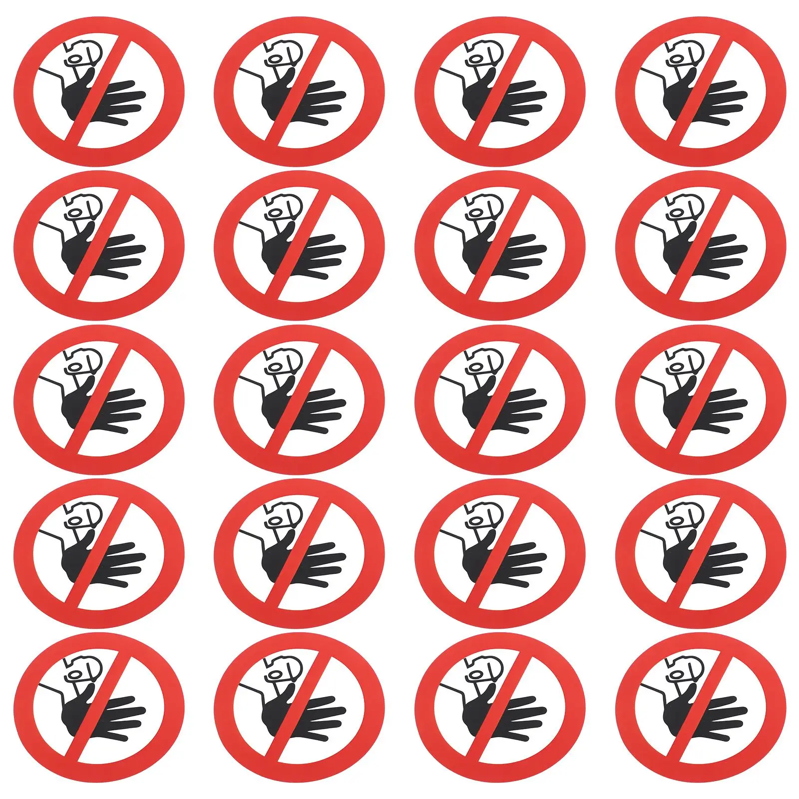 

20 Sheet Warning Safety Stickers Waterproof Hazard Tape Do Not Enter Caution Signs Traffic Label Public Service
