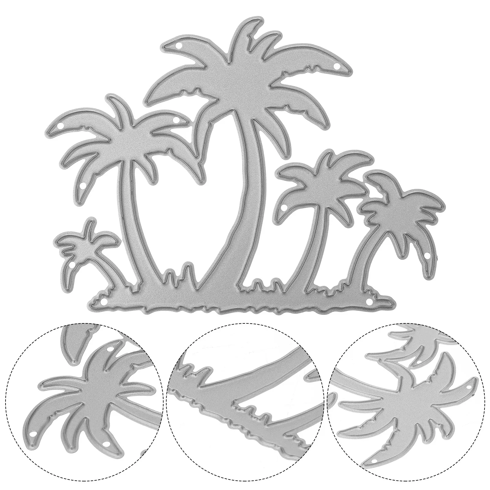 Carbon Steel Cutting Die Coconut Tree Shape DIY Craft Tool for Hand Embossing Greeting Cards Photo Album Stencil Embossing Tool