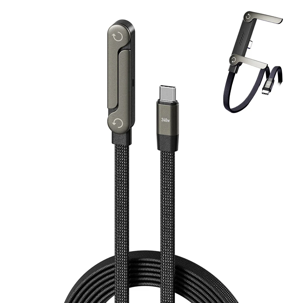 USB-C Power Delivery Cable 240W With Built-in Phone Support Structure And 1.5m Core For Enhanced Life And Stability