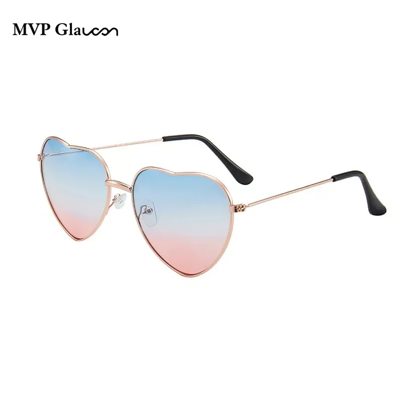 New Women's Love Ocean Piece Sunglasses Metal Heart Fashion Metal Sunglasses Glasses Sunglasses Women