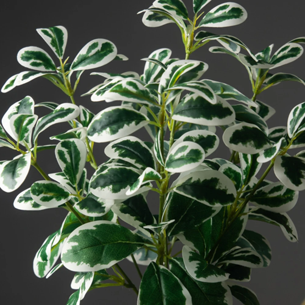 27-45cm Tropische Künstliche Palme, Künstlicher Monstera-Baumzweig, Plastik-Schefflera-Blatt, Künstliche Grüne Blätter für Haus- und Gartendekoration – Detail 10
