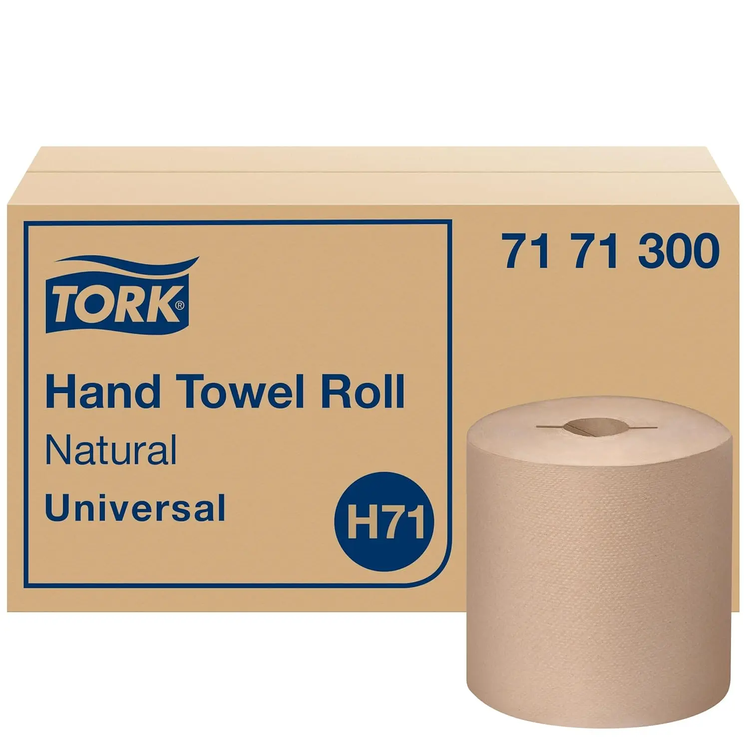 

Large Natural White Recycled Hand Towel Rolls, 6-Pack x 800 ft, Universal Fit for Home and Office Use