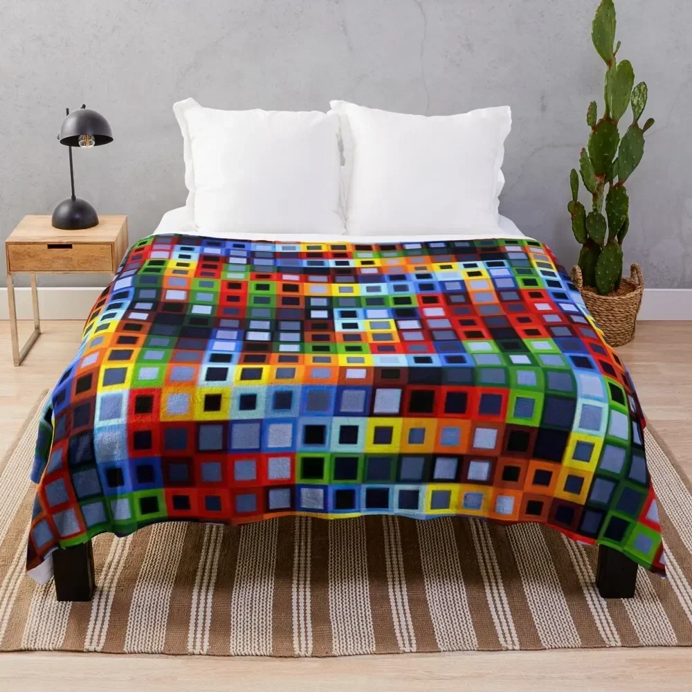 

Victor Vasarely - Orion-K - 1972 Throw Blanket Cozy Microfiber Throw Blanket for Home Bedroom