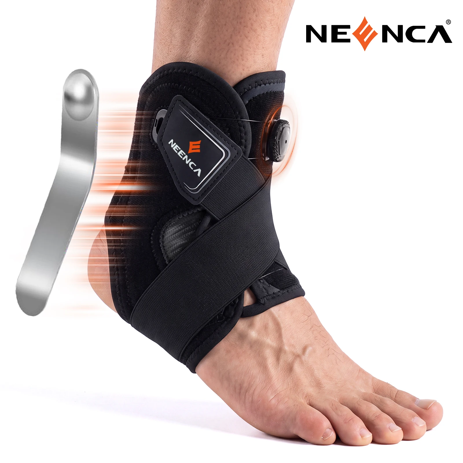 NEENCA Ankle Brace Adjustable Metal Support for Sprains Women & Men Achilles & Plantar Fasciitis  for Injury Recovery & Sports