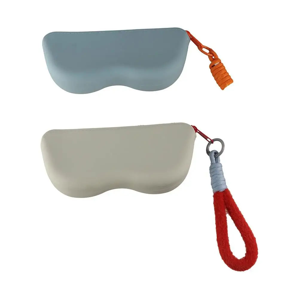 Sunglasses Pouch Portable Silicone Glasses Bag Eyewear Protector Case Glasses Clip Glasses Storage Bag Korean Style Pendant