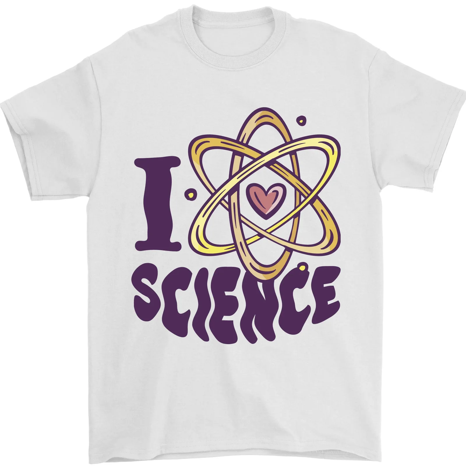 Geek Men's T-Shirt - I Love Science Physics Chemistry Biology  Cotton Tee