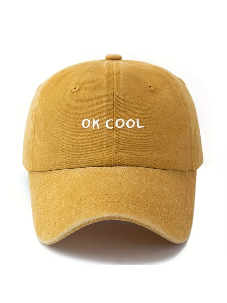 Casquette de baseball avec lettres imprimées simples pour hommes et femmes, adaptée aux loisirs de plein air, protection solaire, casquette en bec de canard