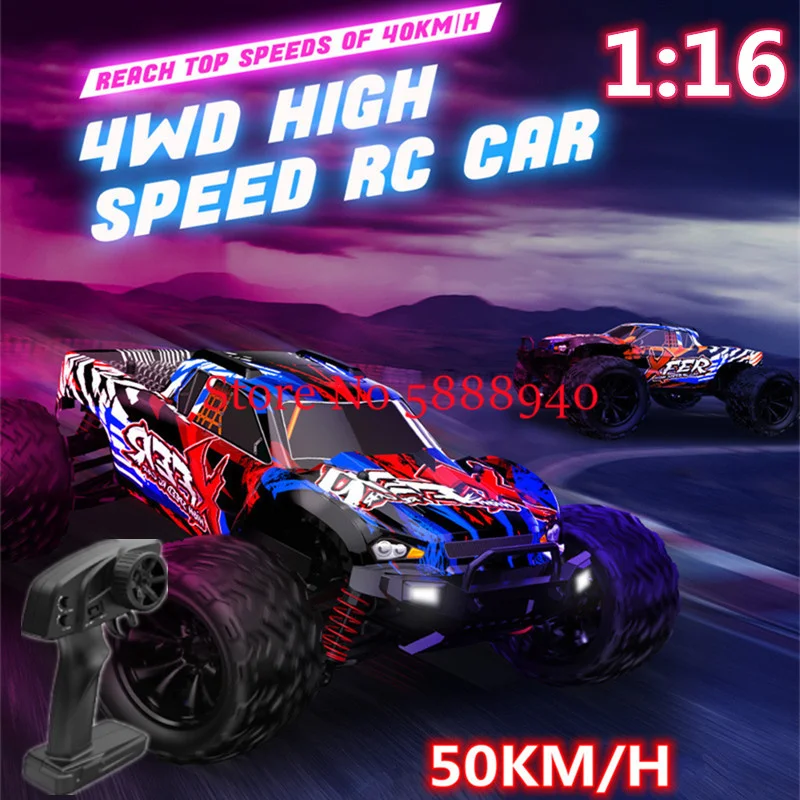 

1:16 Full-Scale High Speed Off-Road Remote Control Racing Car 2.4G 120M 4WD 50KM/H Waterproof Rapid Drift Electric RC Toy Car