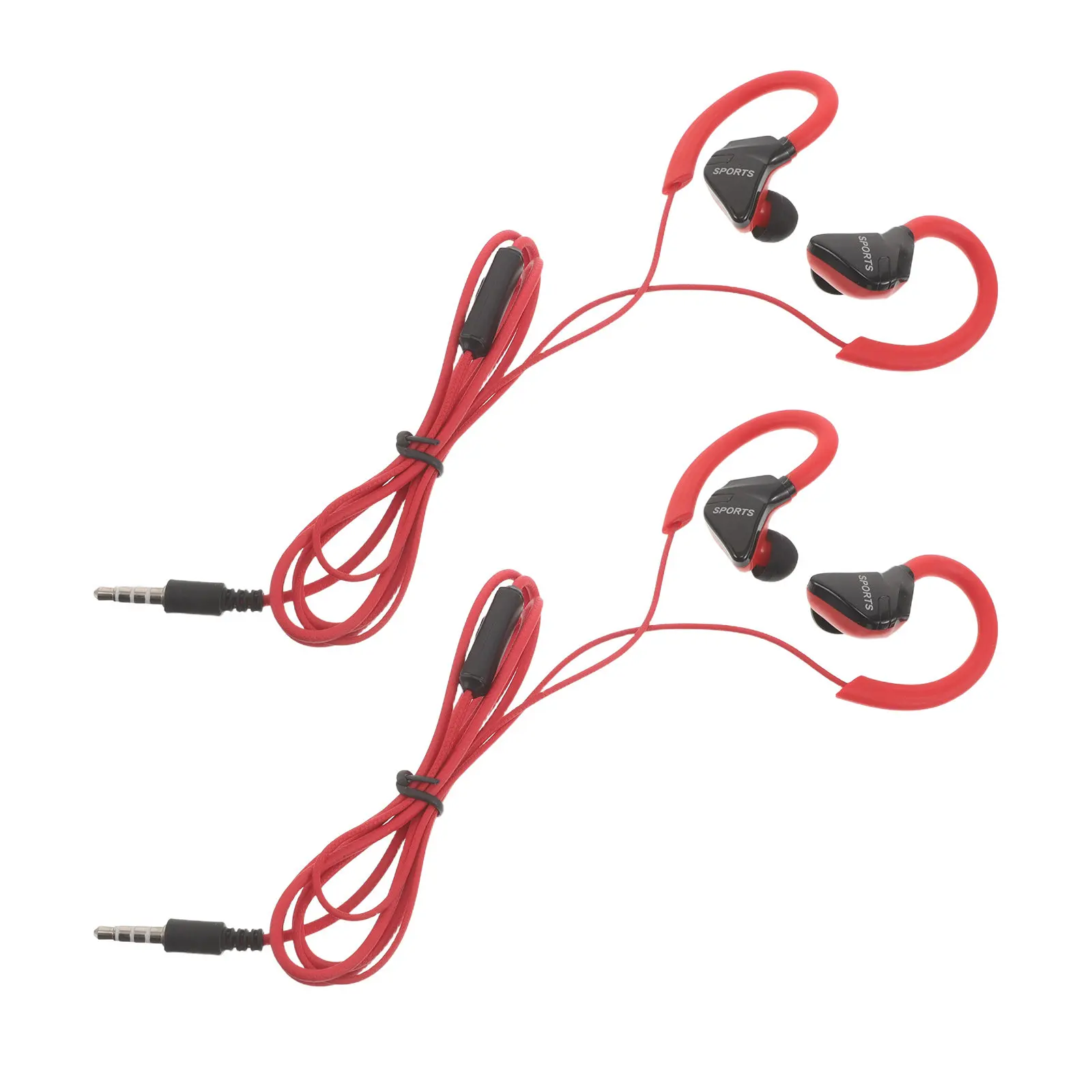 2 Pcs Earphones for Running Outdoor Headphones Workout Earbuds Exercise Ear-hook Sports