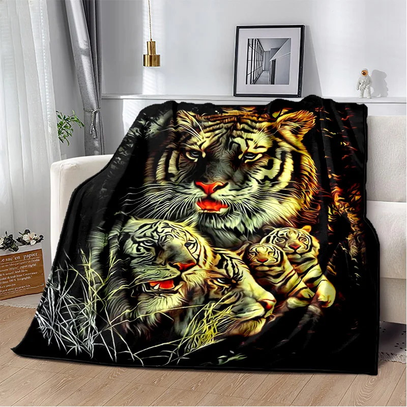 Personalized German Shepherd blanket Husky tiger camping picnic blanket living room sofa throw blanket