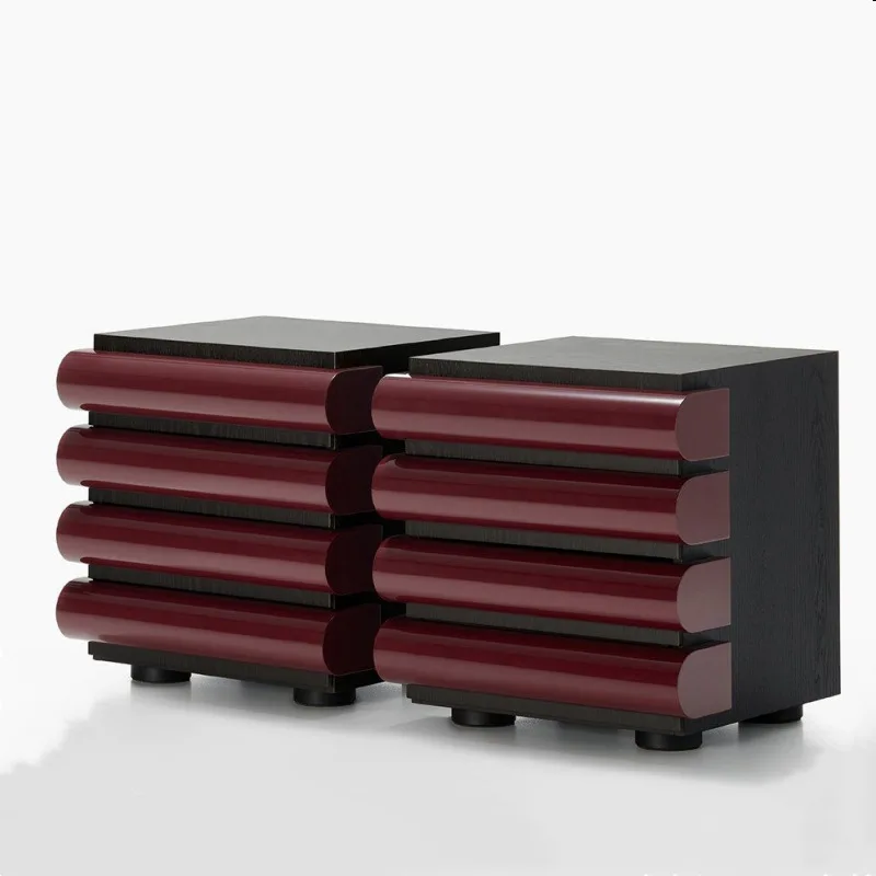 

Minimalist, solid wood paint, bedside table, medieval style, multi-layer chest, bedroom