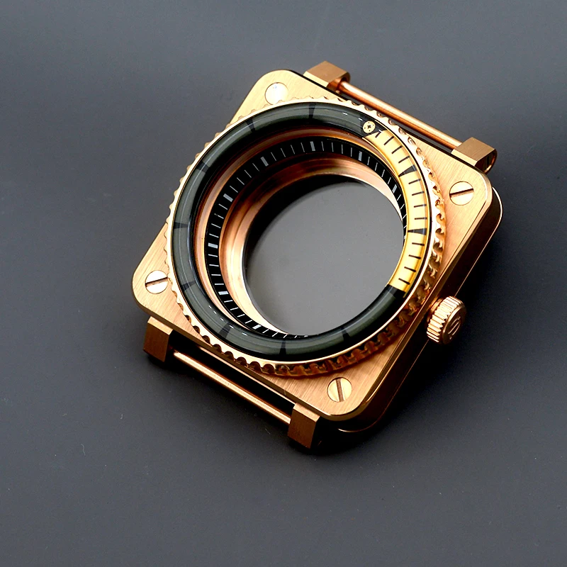 

Корпус для часов Rose Watch Square Fit Japan NH34 NH35 NH36 7S26, мужские часы с механизмом, корпус для дайверских часов с сапфировым стеклом, нержавеющая сталь 316