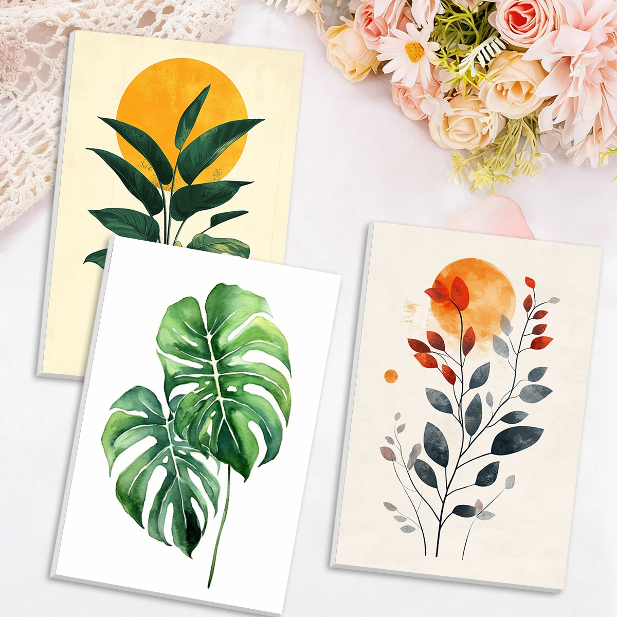 

SDOYUNO Paint By Numbers Leaf plants For Beginner 20*30cm With Frame Simple drawing Canvas Picture Oil Acrylic Paints Handiwork