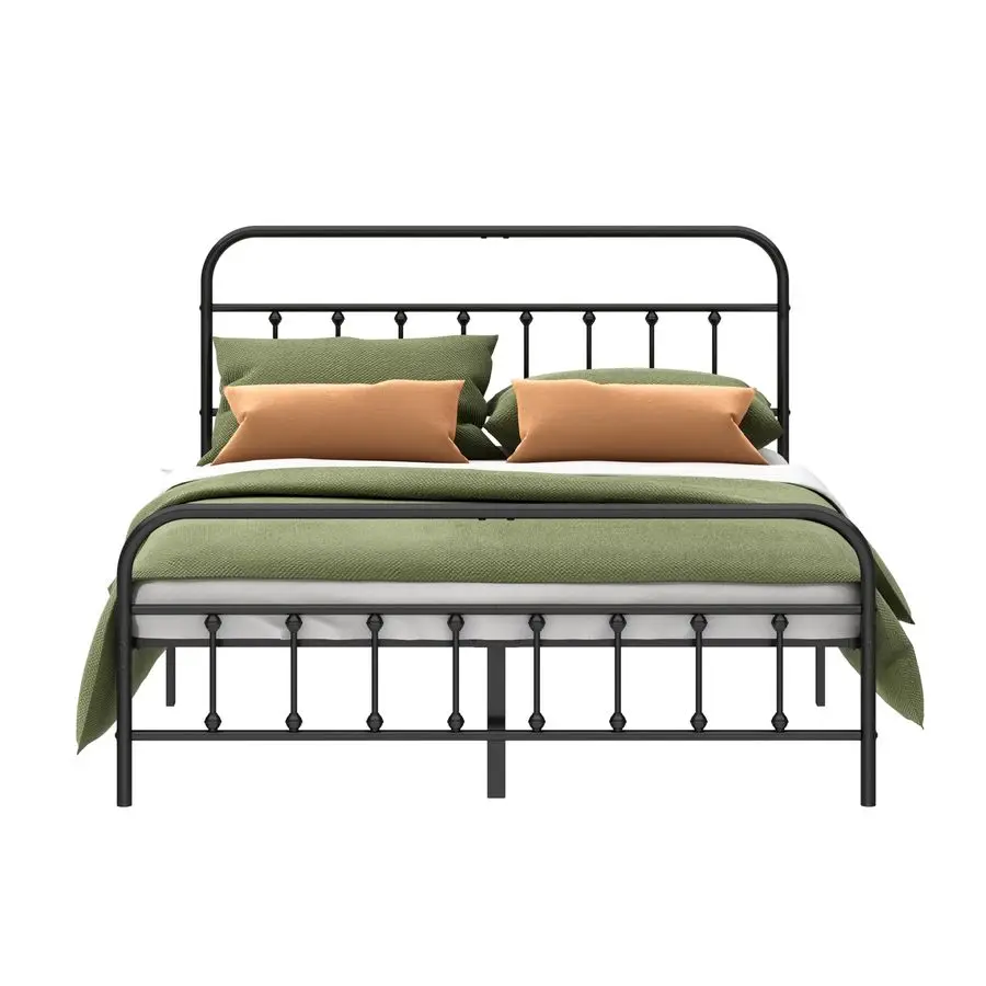

Bed Frame Structurally Stable Heavy Duty Steel Slat Supported Full Bed Frames,No Box Spring Needed for Easy Removal and Transpor