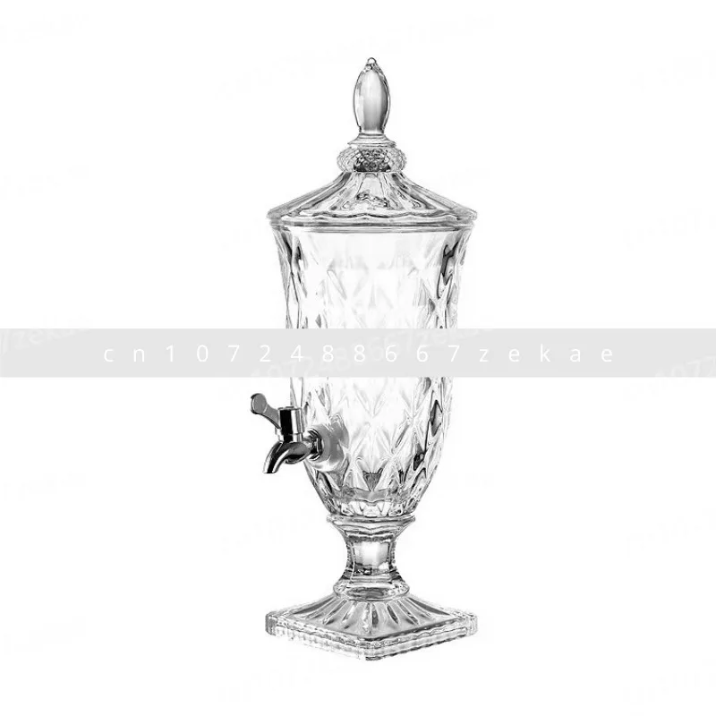 موزع زجاجي لعصير مشروب الثلج مع صنبور #5