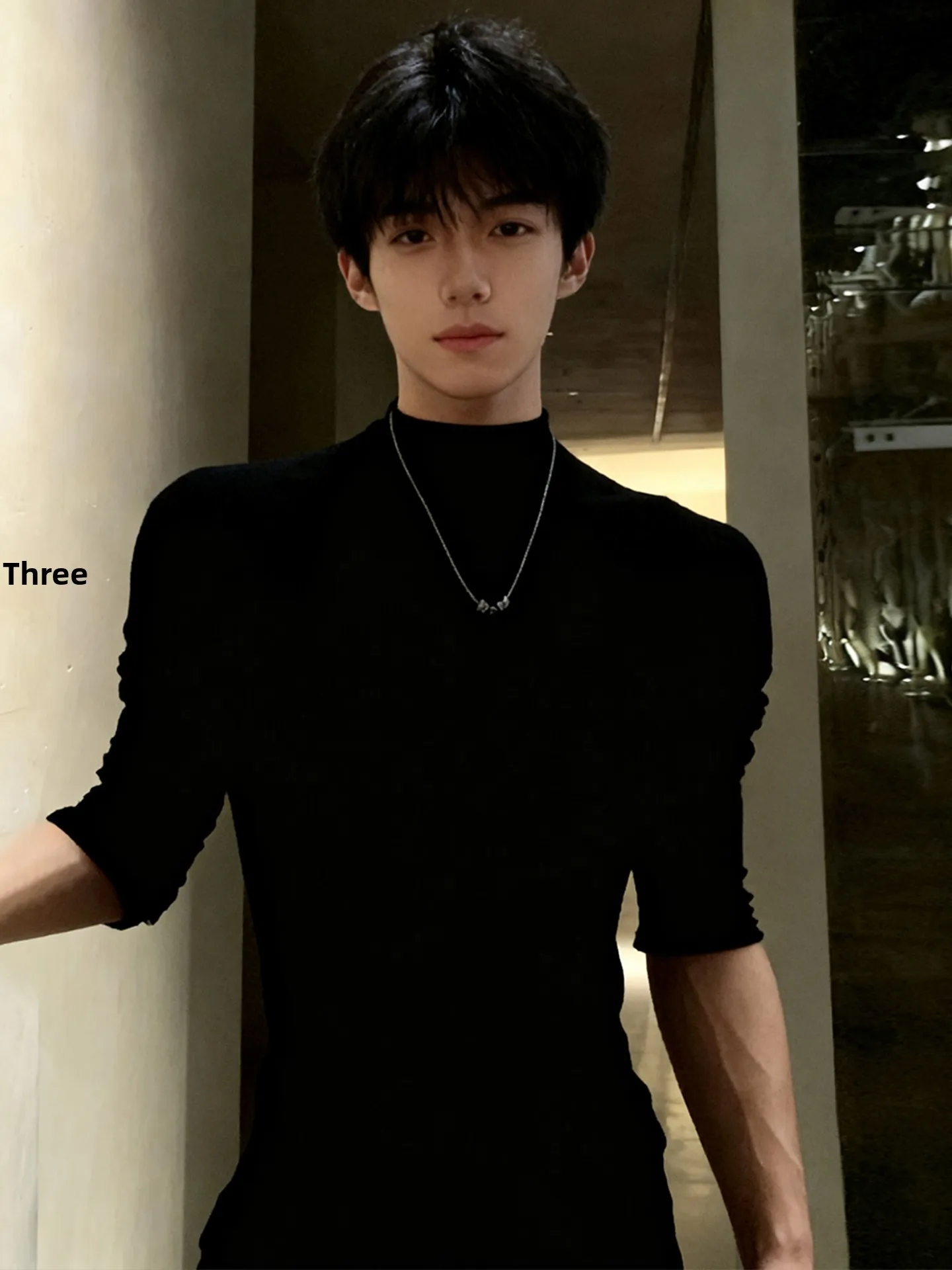 

Bla Men's Long Sve Thermal T-irt High Ne Fce Lined Slim Fit Sweatirt Warm Underwear Dervo Sle Autumn Winter