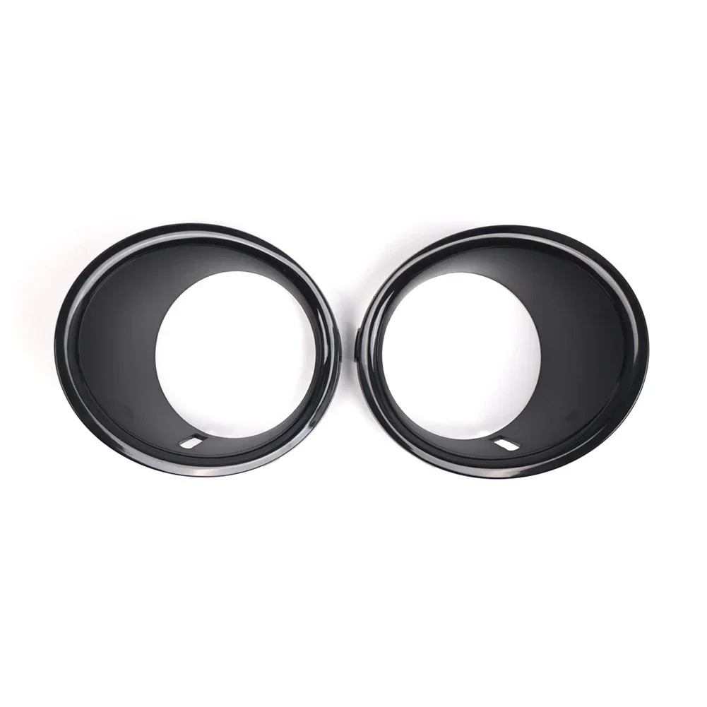 2Pcs Car Front Fog Light Black Trim Ring Cover Replacement Parts For Mini-Cooper R55 R56 R57 Car Lamp Protectors High Quality