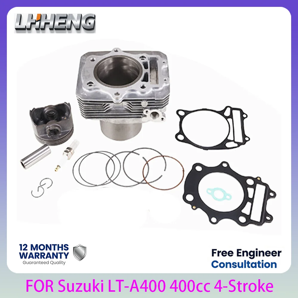 Cylinder Piston Kit 400cc 4-Stroke Air oil-cooled ATV Engine Parts for Suzuki Eiger King Quad400 LT-A400 LT-F400 Rebuild Kit