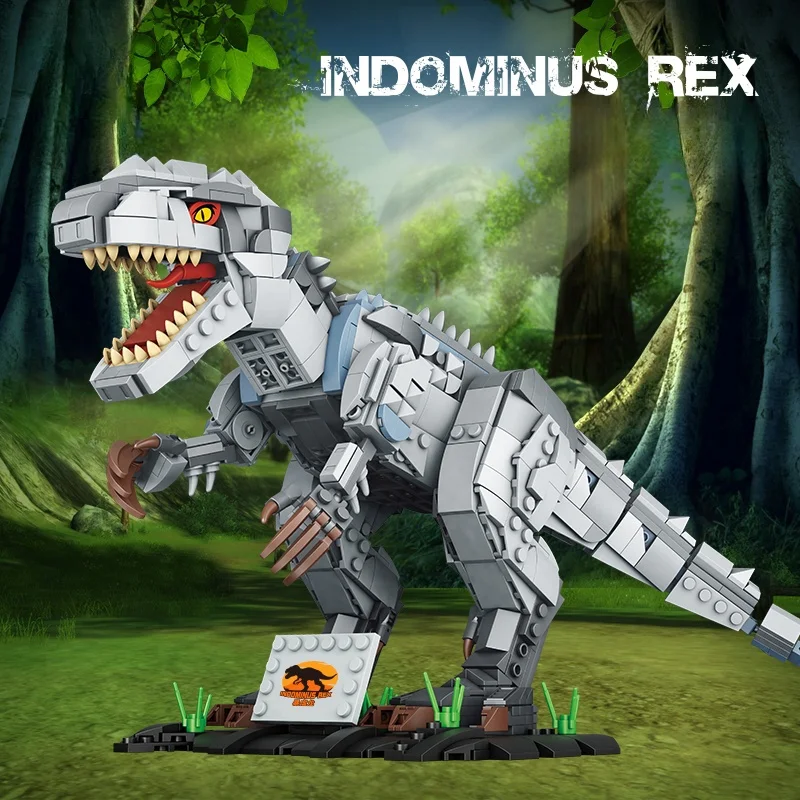 

MOC Tyrannosaurus Rex Building Blocks Jurass Indominus Park Dinosaurs World Brachiosaurus Model Bricks Toy Gifts for Kids