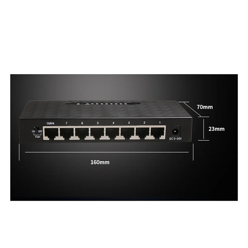Новый! !8-портовый гигабитный коммутатор Ethernet Smart Switcher Высокопроизводительный сетевой коммутатор 1000 Мбит/с RJ45-концентратор Интернет-инжектор