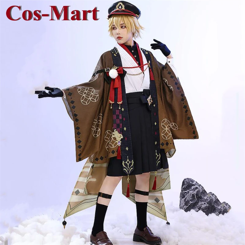 Cos-Mart Game Genshin Impact Aether Cosplay Costume Fashion Lovely Kimono Uniform Activity Party Role Play Clothing New