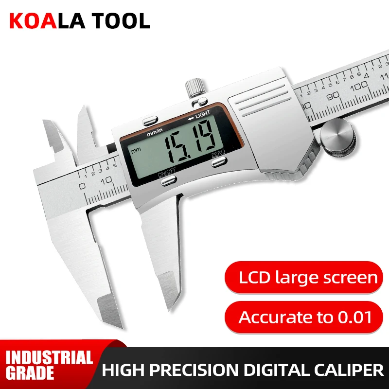 Digital Pachometer Metal Caliper Professional Vernier Caliber Measuring Tools Woodworking Thick Gauge Depth Electronic Ruler