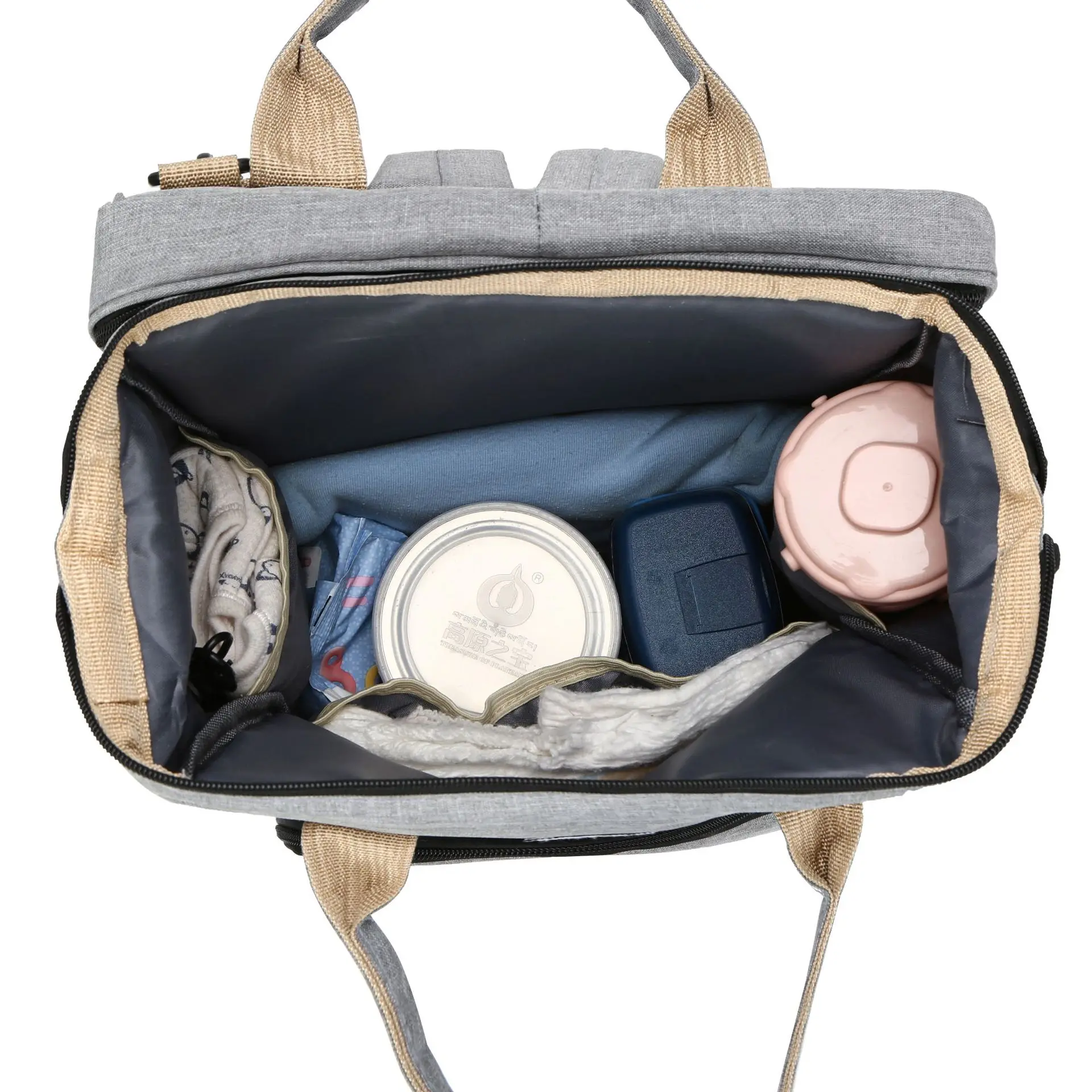 Waterproof Diaper Bags for Travel with Insulated Milk Bottle Pocket, Large Capacity and Stroller Straps