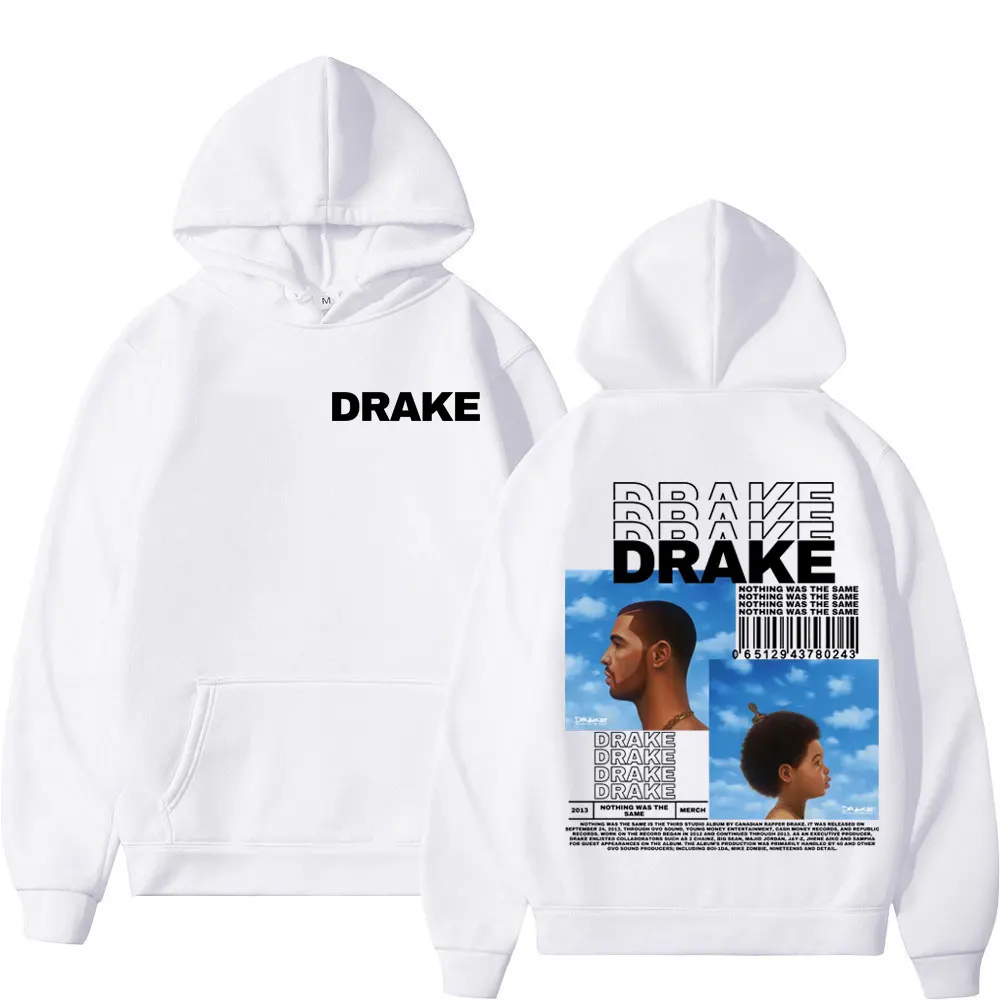 Rapper Drake Double Sided Print Hoodie Men Women Fashion Hip Hop Hooded Sweatshirts Autumn Winter High Quality Fleece Pullovers