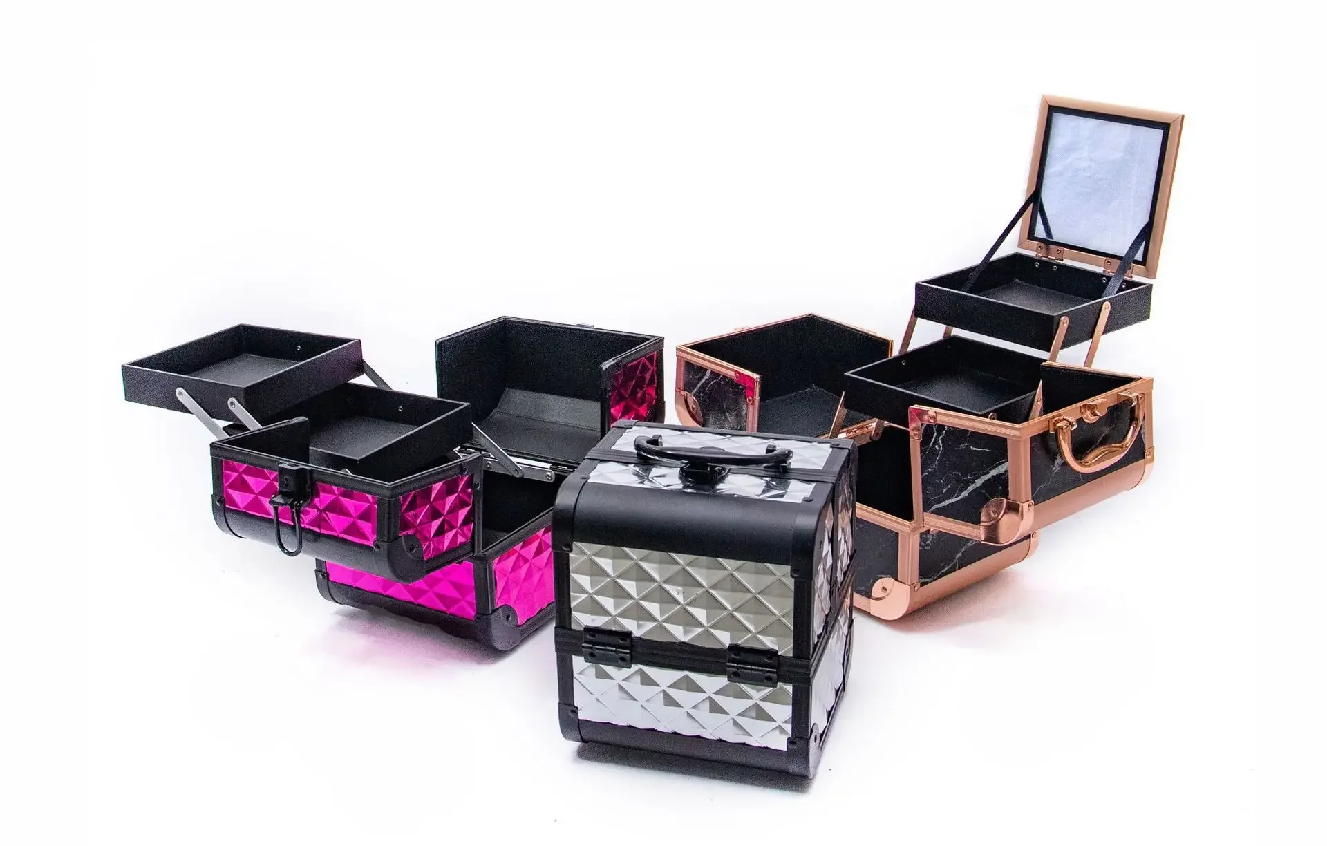 Customized cosmetic case, portable toolbox, trolley cosmetic case, large factory, multi-layer storage, multi-layer space,