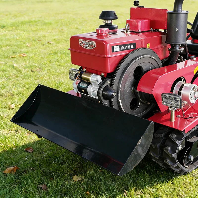 Customized Multifunctional Small Crawler Rotary Tiller, Farm Plowing Machine Compatible with Agricultural Crawler Tractor