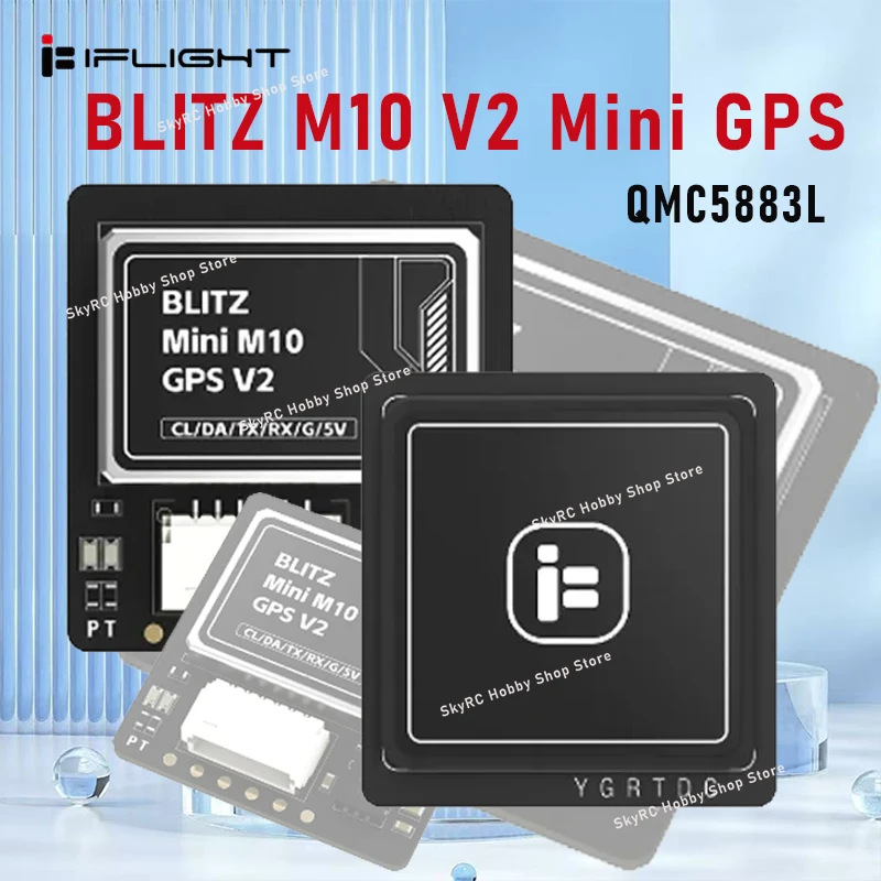 

iFlight BLITZ M10 V2 Mini GPS Integrate Compass Module QMC5883L Built-in TCXO crystal and farad capacitor for FPV Parts